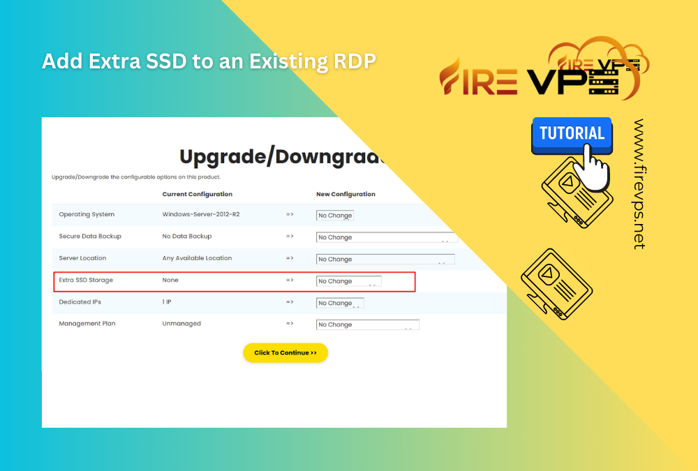 How to add extra SSD to an existing RDP?