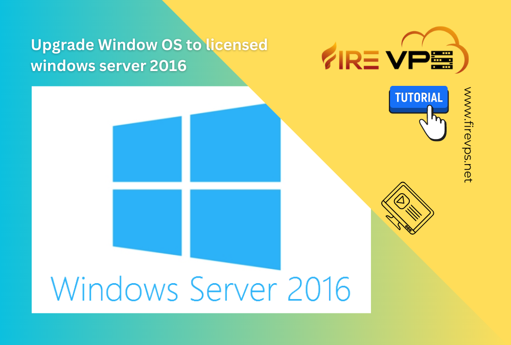 How to Upgrade Window OS to licensed windows server 2016?